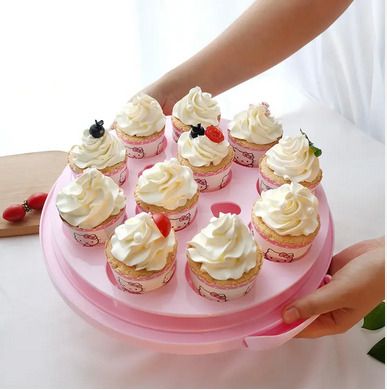 PLASTIC CAKE CARRIER AND DISPLAY STAND