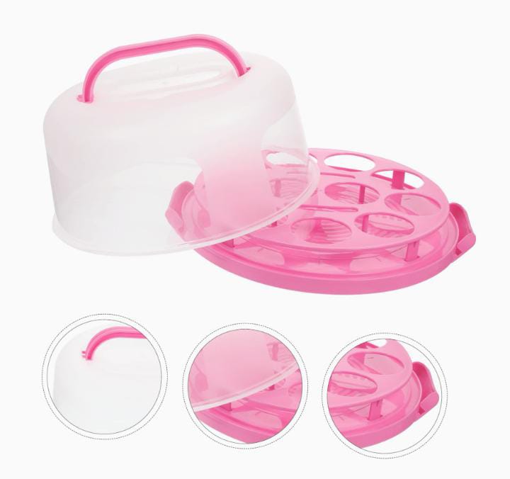 PLASTIC CAKE CARRIER AND DISPLAY STAND