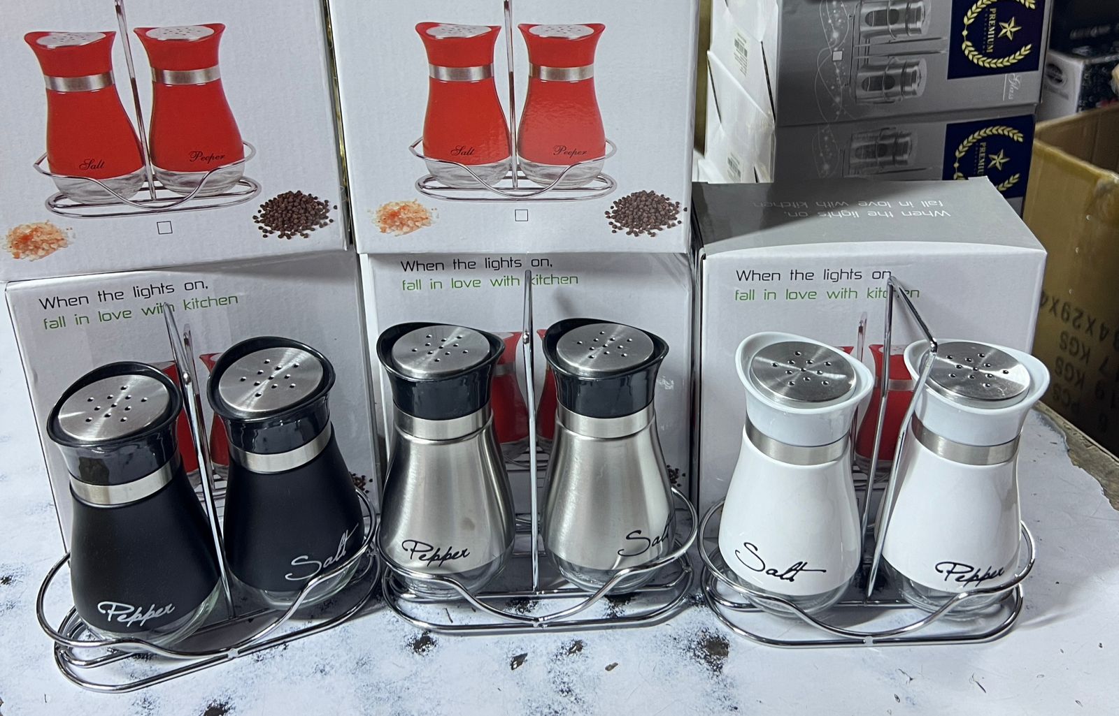 Quality Twin Pack Classic Silver Salt Shaker - Stainless Steel
