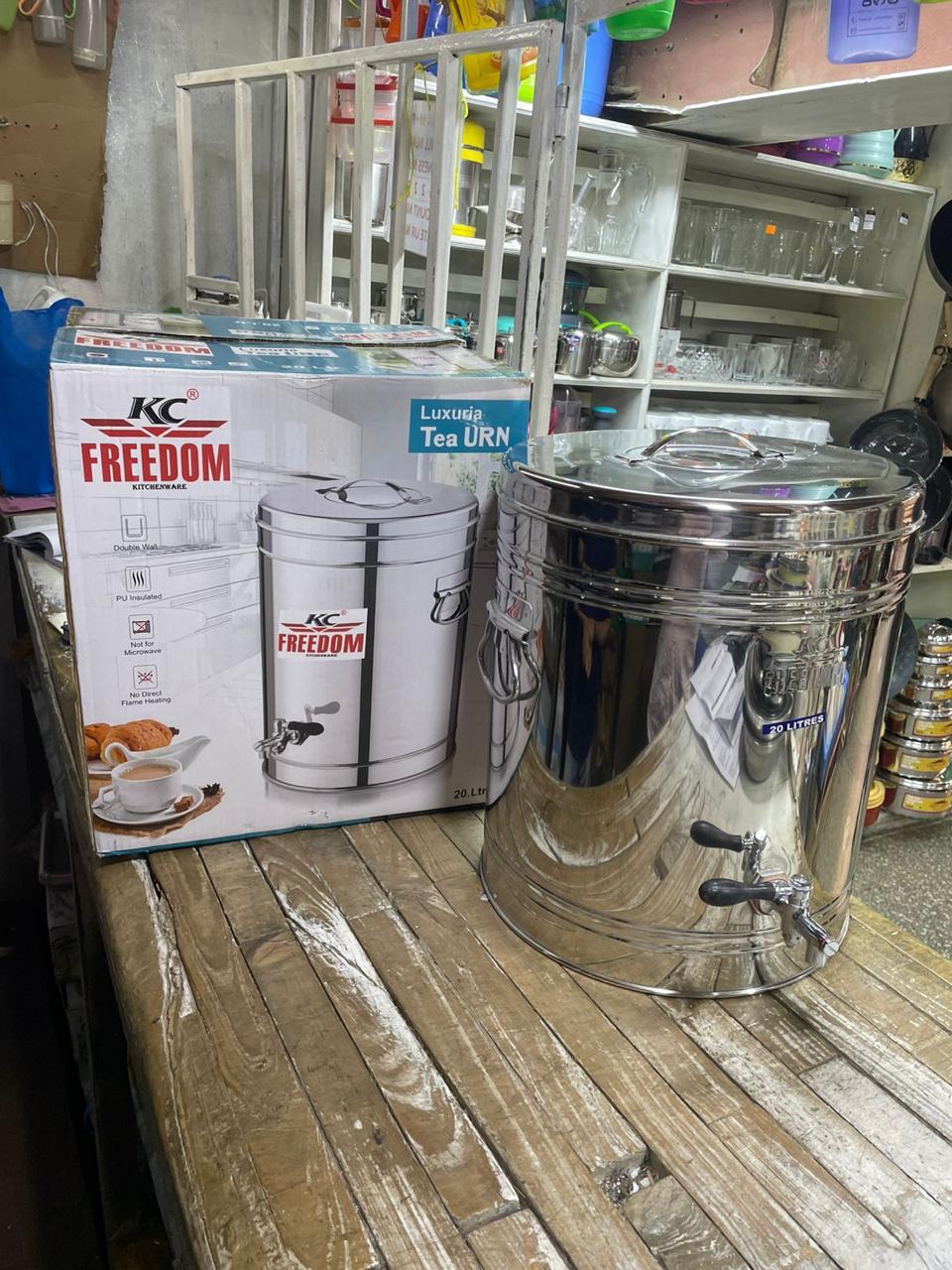 FREEDOM STAINLESS STEEL NON-ELECTRIC TEA URN - his amazing urn will allow you to set up a self-serve drink ,The Hot water urn & Cold is Highly Hygienic and keeps Liquid Hot or Cold For 8 Hours Approx