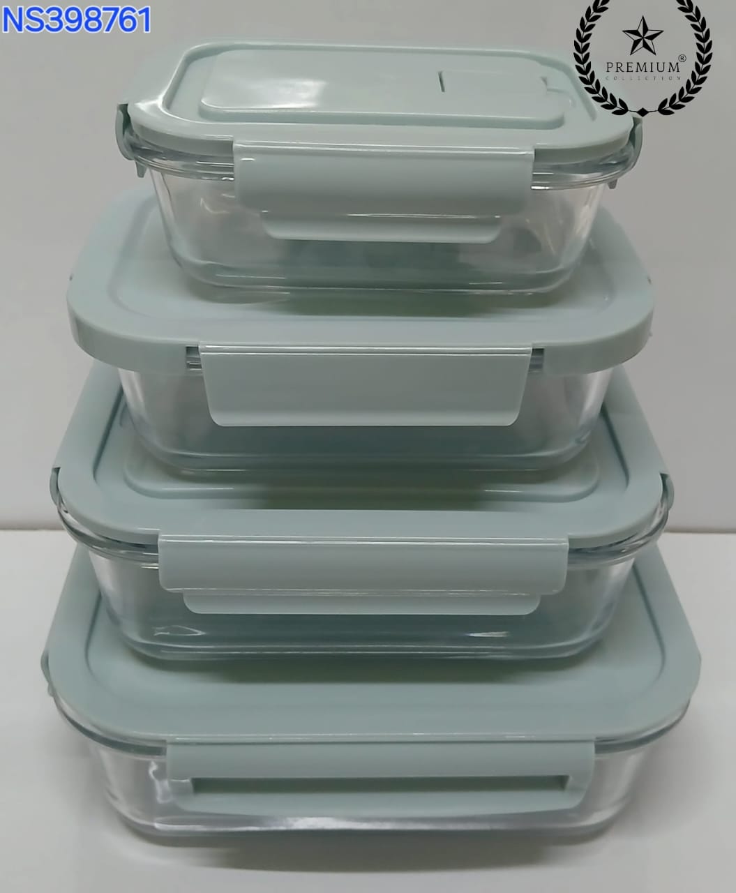 Signature 4PCS Borosilicate Glass Food Containers/ Food Storage Set - 10Ml/700ML/1040ML/1520ML, Versatile Borosilicate Glass, FDA Approved and BPA-Free, 4-Piece Set, Airtight Seal.