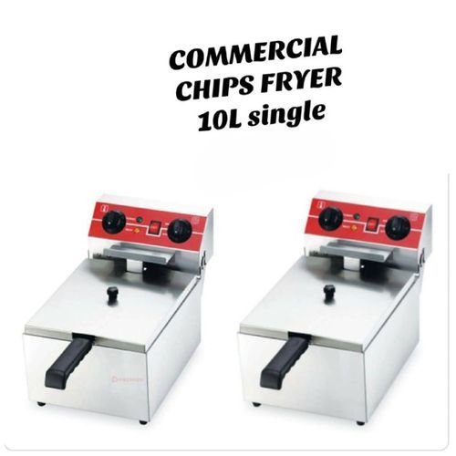 10 Litres Commercial Chips Single Deep Fryer - Heavy-Duty Frying Machine, Ideal for high-volume commercial frying
Single Basket Design, Efficient and easy operation.