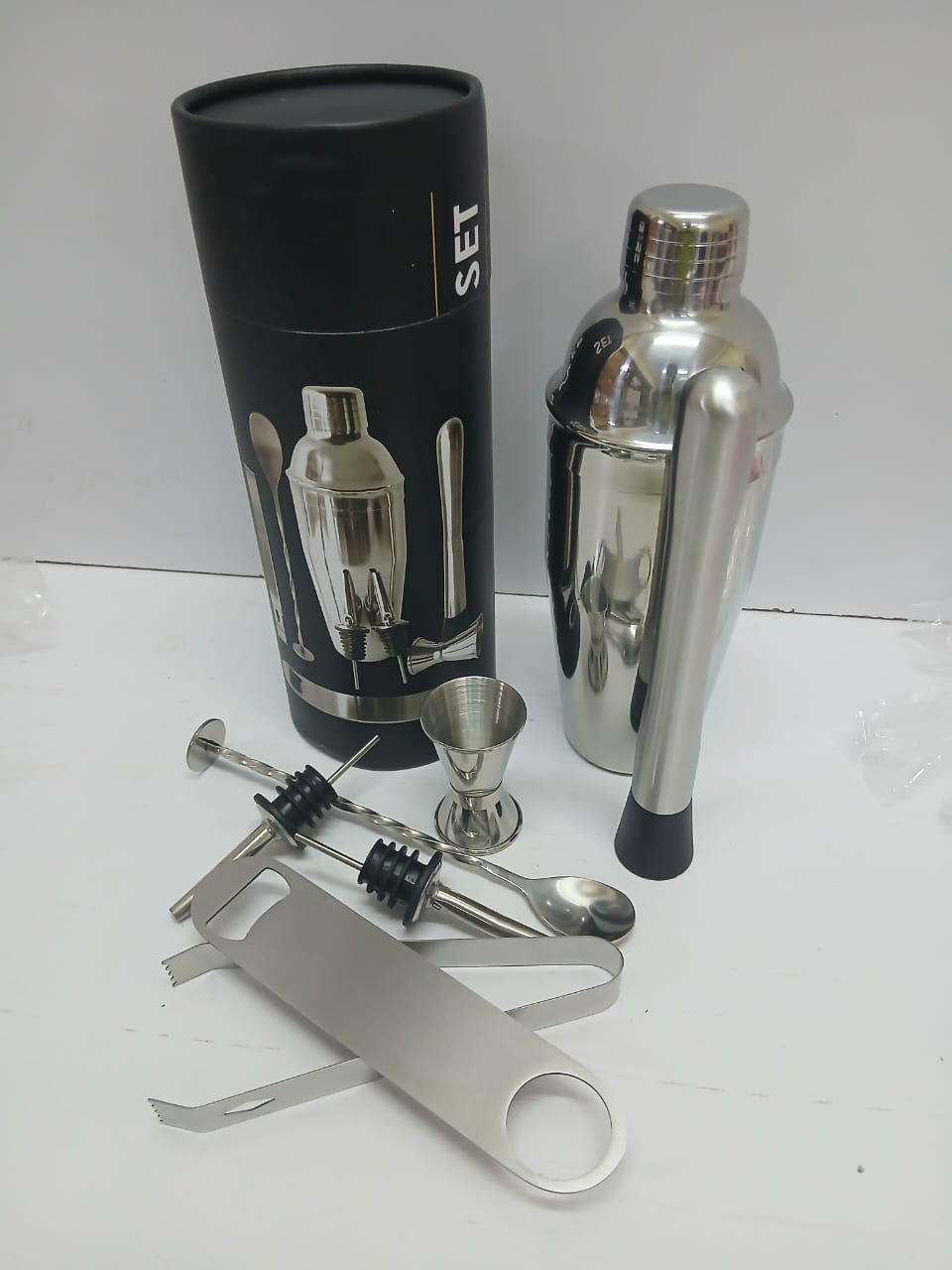 8pcs Cocktail Set Stainless Steel Shaker Set