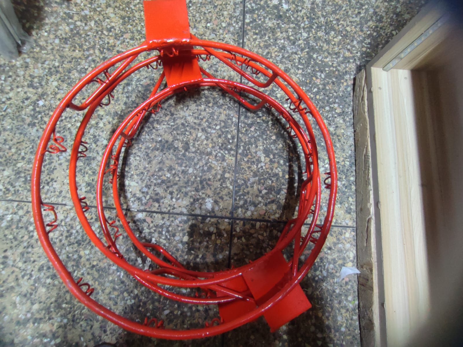 Basketball Ring Set – Metallic Hoop with Net (1 Pair), Set includes 2 metallic basketball rings with nets, Strong and durable metal construction, Suitable for indoor and outdoor basketball play.