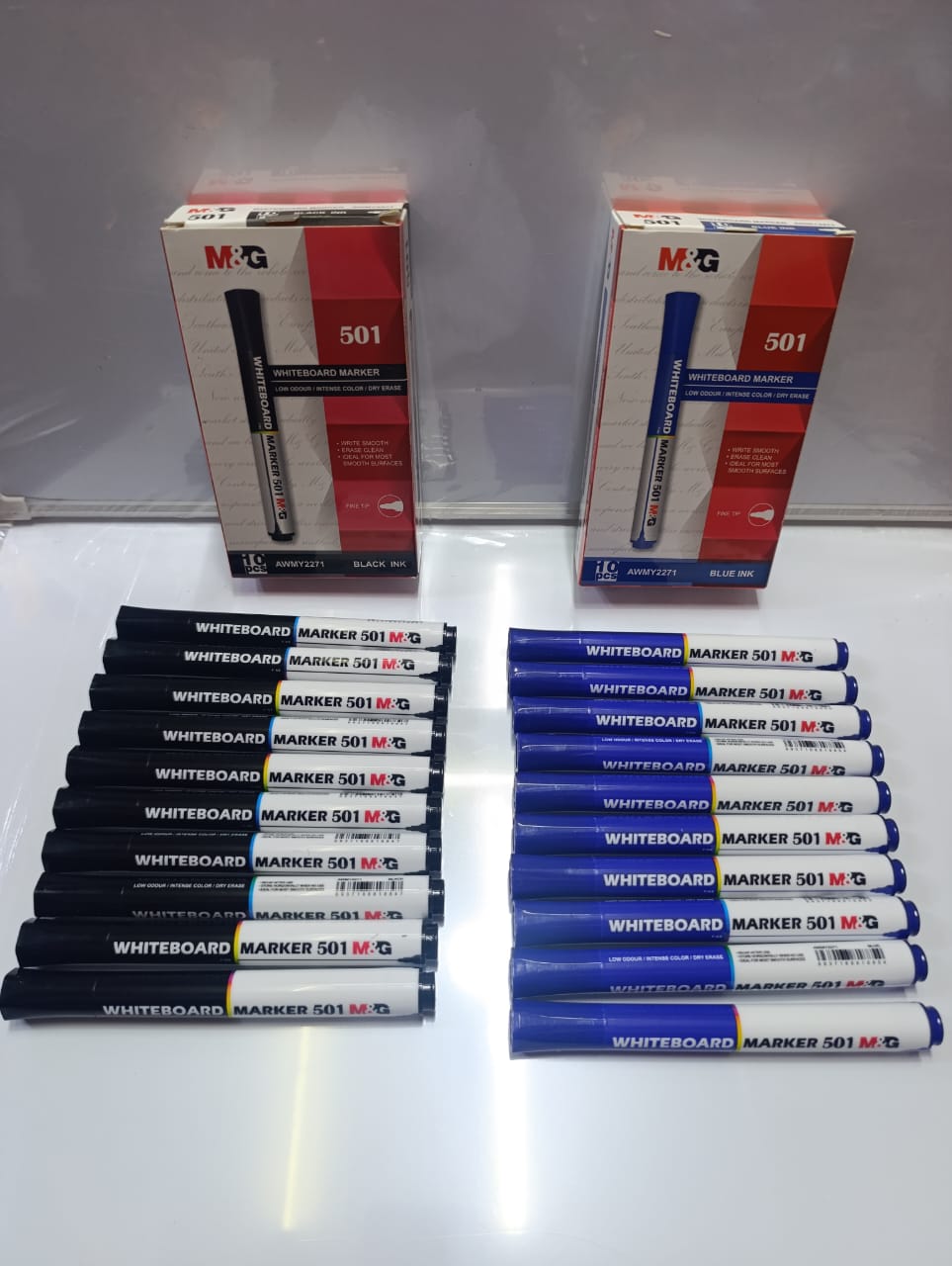 10 Pcs White Board Markers Set - Smooth writing with clear, bold ink, Quick-drying and easy to erase, Suitable for whiteboards at home, school, or office.