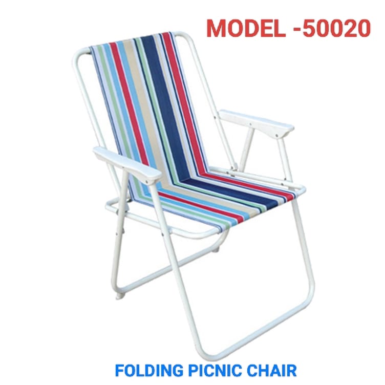 PICNIC CHAIRS. Foldable Outdoor/ Picnic Chair - Foldable design for easy transport and storage, Lightweight metal frame for stability, Comfortable fabric seat with armrests.