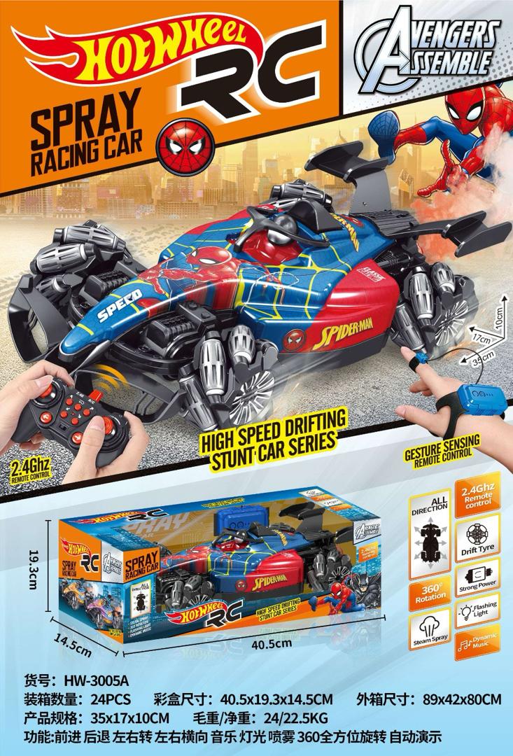 F1 Spider-Man Rechargeable Remote-Control Drift Car – Action Toy with Fast RC Fun,  Built-in rechargeable power for longer play and fewer battery changes,  Easy-to-use controller for smooth driving.