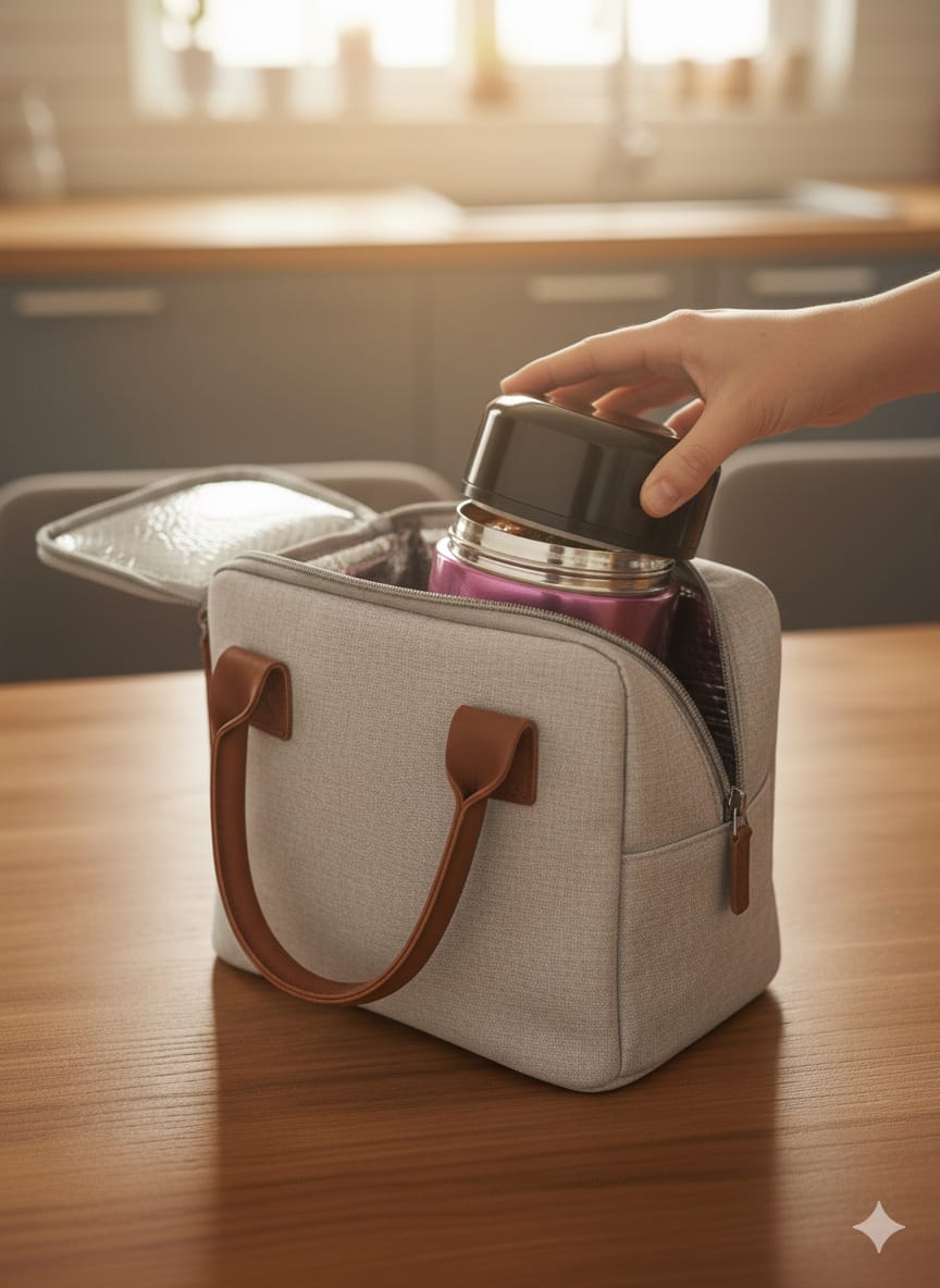 800 ML FOOD FLASK.  Stainless steel, Double Walled Insulated, Unbreakable vacuum food flask.