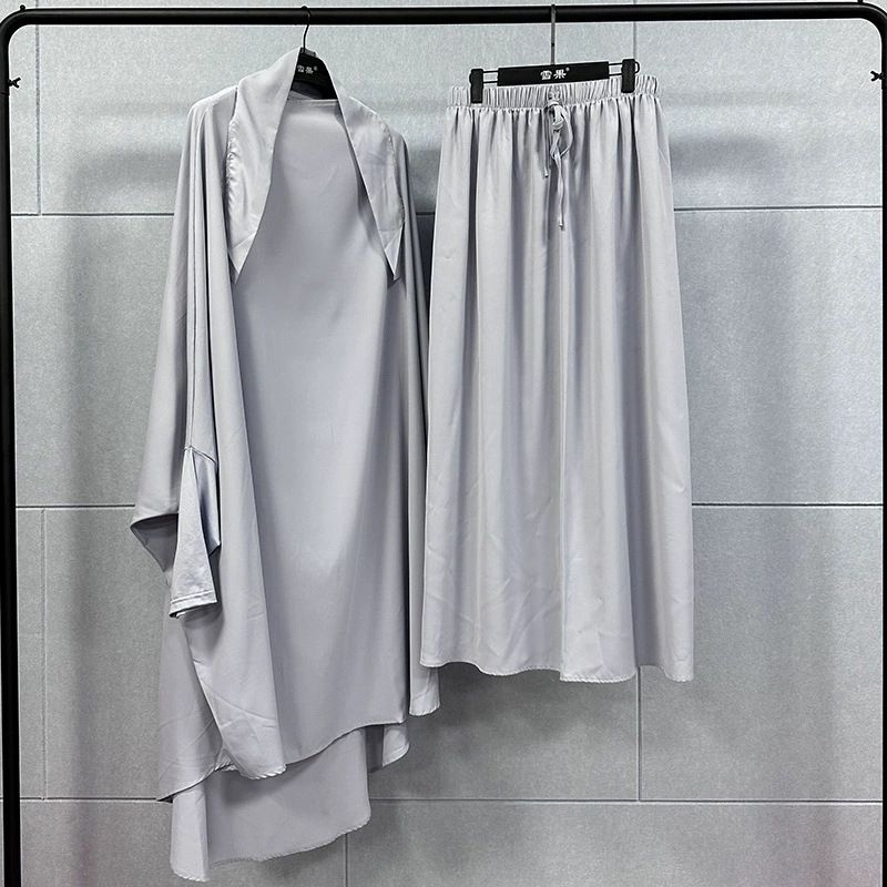 New product selection: Cross border Middle East dress, Muslim temperament, solid color, daily travel robe set, dress robe