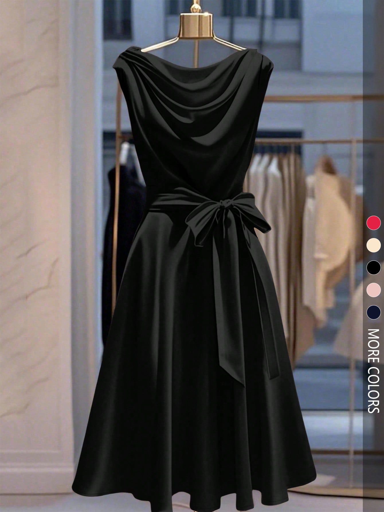 New Product Selection 709 European and American Women's Summer New Collection Amazon AliExpress Women's Fashion Sleeveless Swinging Collar Casual Dress