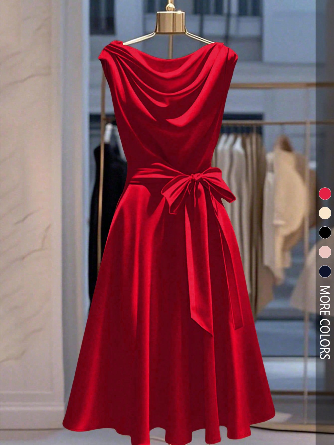 New Product Selection 709 European and American Women's Summer New Collection Amazon AliExpress Women's Fashion Sleeveless Swinging Collar Casual Dress