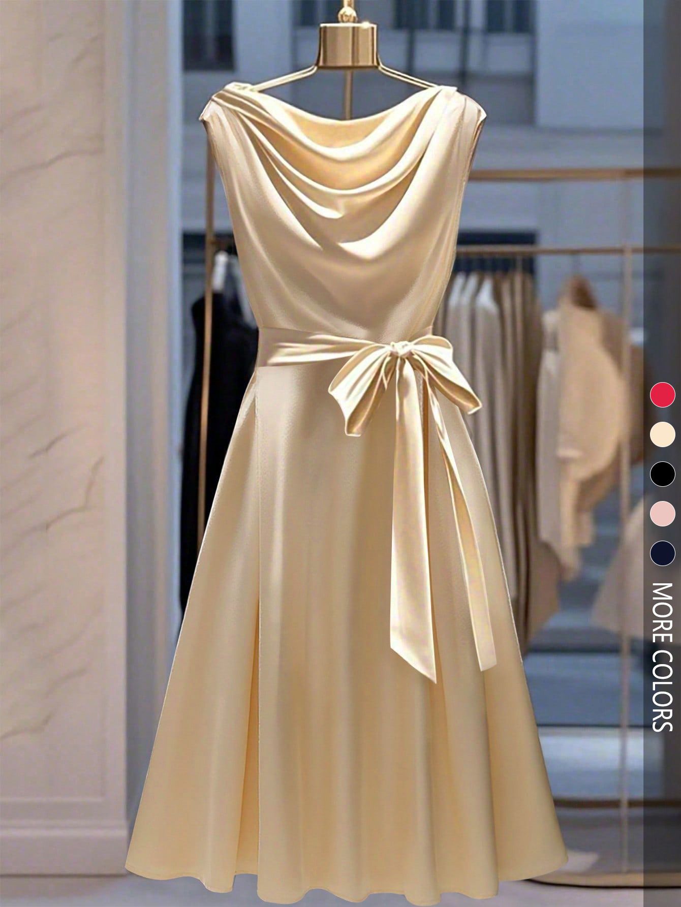 New Product Selection 709 European and American Women's Summer New Collection Amazon AliExpress Women's Fashion Sleeveless Swinging Collar Casual Dress