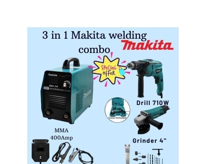Makita 3 In 1 Welding Machine Combination Set Include Welding Machine, Grinder And Drill 710W