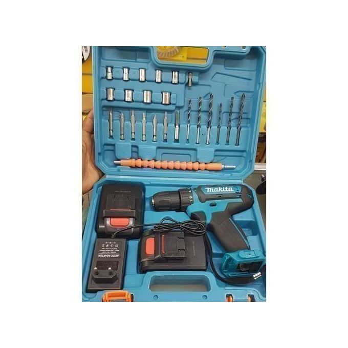 Makita Accessories 26V Cordless 2 Battery Cordless Drill With LED Tool Set1
