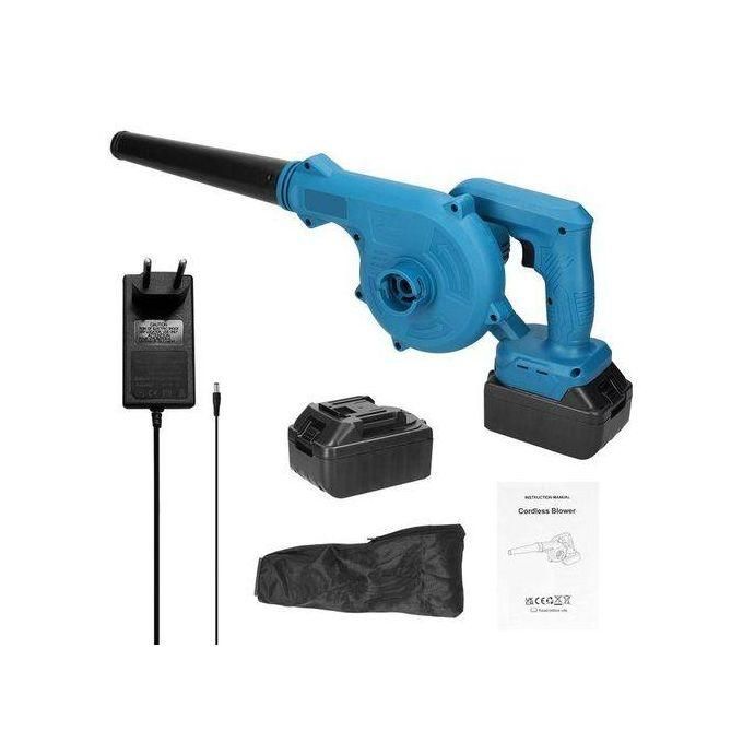Makita Rechargeable 2-in-1 Blowing And Suction Leaves Dust Collector High Power Cordless Electric Air Blower Multifunctional Portable Vacuum Cleannig Blower Home And Car Cleaning Accessories