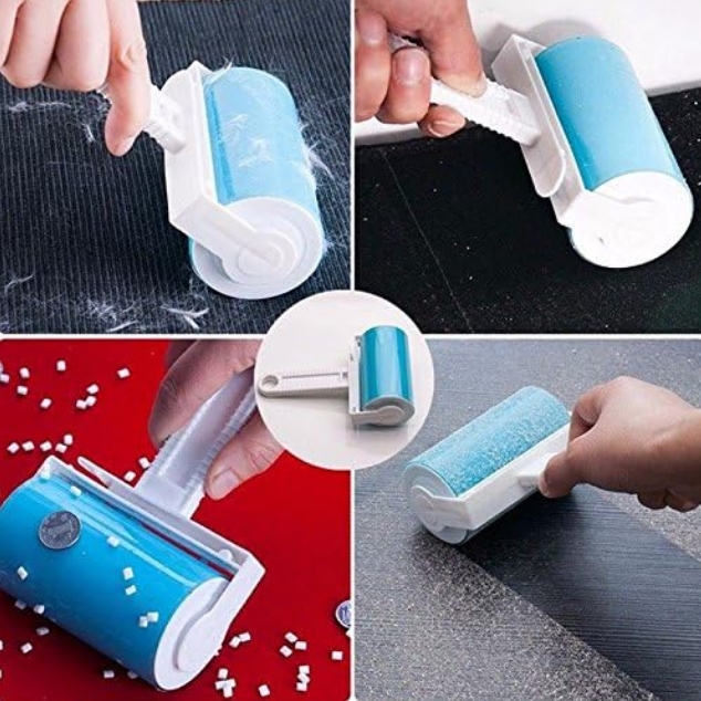 Reusable Lint Remover Washable Clothes Hair Sticky Roller – Portable Home & Pet Hair Dust Collector