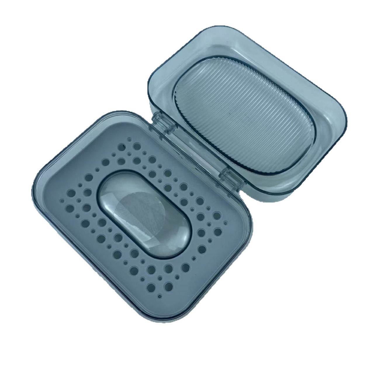 Portable Transparent 3-Layer Soap Box with Drainage – Travel & Bathroom Soap Holder