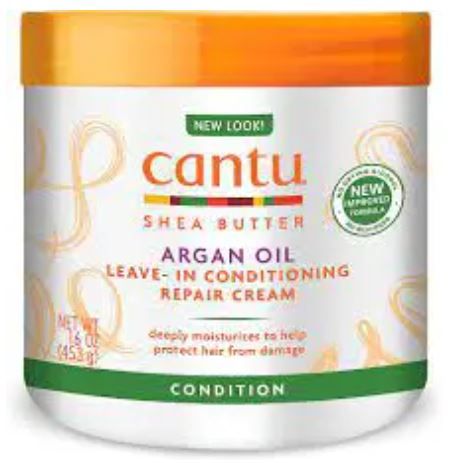 Cantu Argan Leave In Conditioning Repair Cream 453g ( Protects hair fro damage)