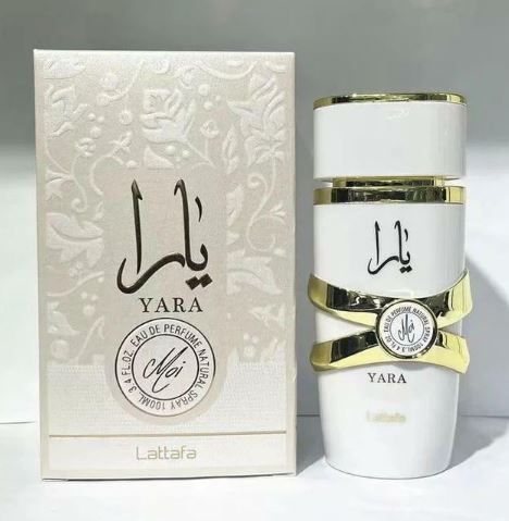 Lattafa White Yara- Yara exquisite high-end Arabic perfume Yara Moi Eau de Parfum Spray for Women and Men, Top notes: Heliotrope,Orchid, Tangerine Middle notes: Gourmand accord, Tropical fruits