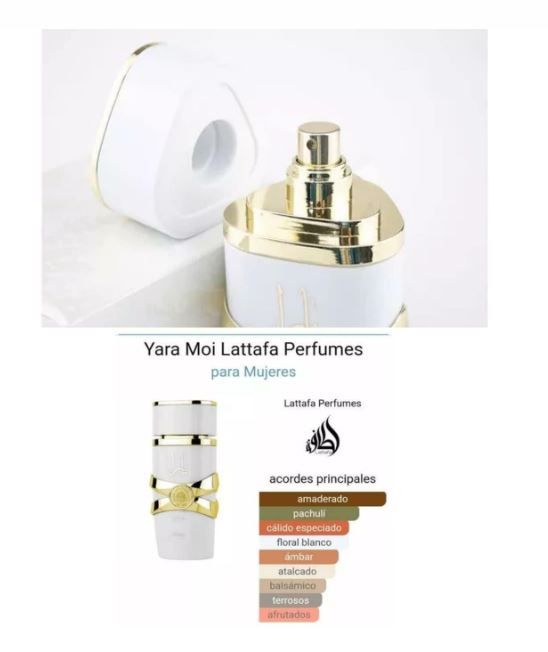Lattafa White Yara- Yara exquisite high-end Arabic perfume Yara Moi Eau de Parfum Spray for Women and Men, Top notes: Heliotrope,Orchid, Tangerine Middle notes: Gourmand accord, Tropical fruits