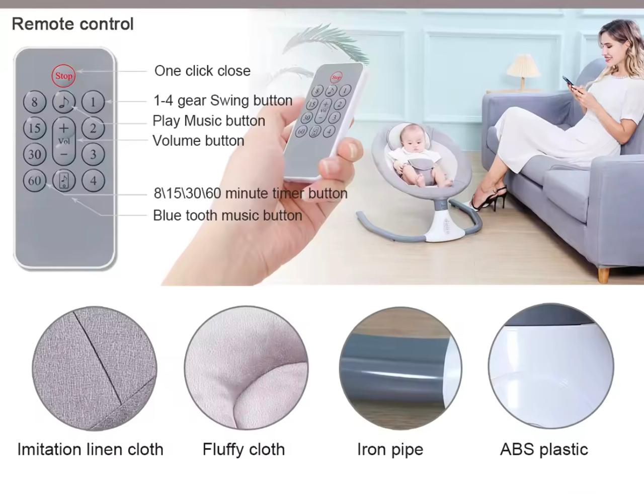 Electric Baby Swing/Glider /Cradle With Music Bluetooth enabled