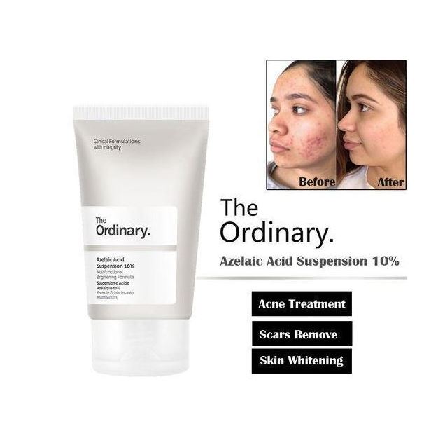 THE Ordinary BRIGHTENING Formula Azelaic Acid Suspension 10% Face Cream. Brightens, Evens the skin tone, Moisturizes, Improves skin texture, Removes skin dullness & Redness.