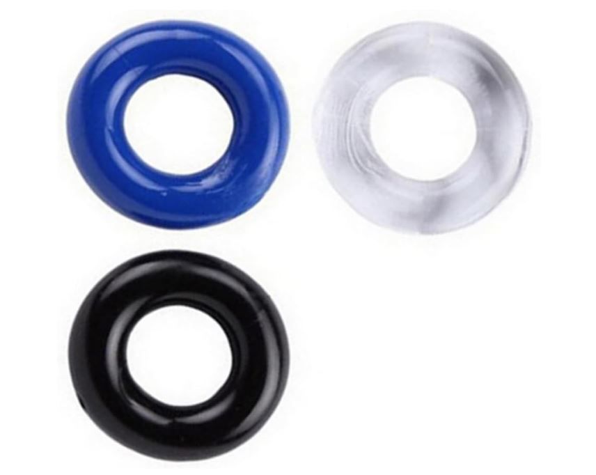3pcs Pack Elastic Cock Ring Testicle Restraint Sexual Pleasure Erection Enhanced Silicone Penis Rings Prolonged Intercourse Long Lasting Stronger Ultra Soft Stretch Adult Sex Toy for Men Couples view 7