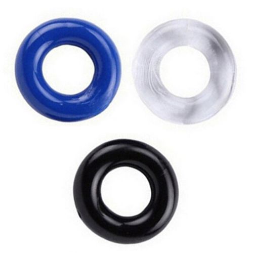3pcs Pack Elastic Cock Ring Testicle Restraint Sexual Pleasure Erection Enhanced Silicone Penis Rings Prolonged Intercourse Long Lasting Stronger Ultra Soft Stretch Adult Sex Toy for Men Couples view 3