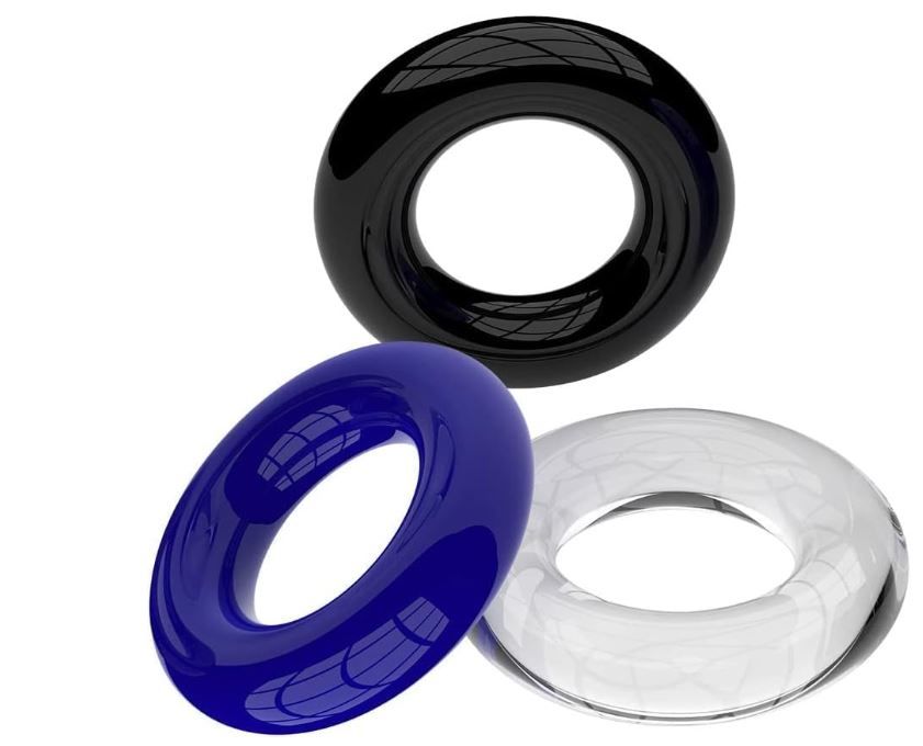3pcs Pack Elastic Cock Ring Testicle Restraint Sexual Pleasure Erection Enhanced Silicone Penis Rings Prolonged Intercourse Long Lasting Stronger Ultra Soft Stretch Adult Sex Toy for Men Couples view 4