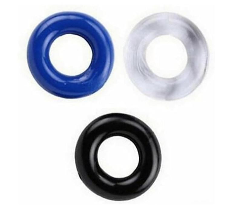3pcs Pack Elastic Cock Ring Testicle Restraint Sexual Pleasure Erection Enhanced Silicone Penis Rings Prolonged Intercourse Long Lasting Stronger Ultra Soft Stretch Adult Sex Toy for Men Couples multi