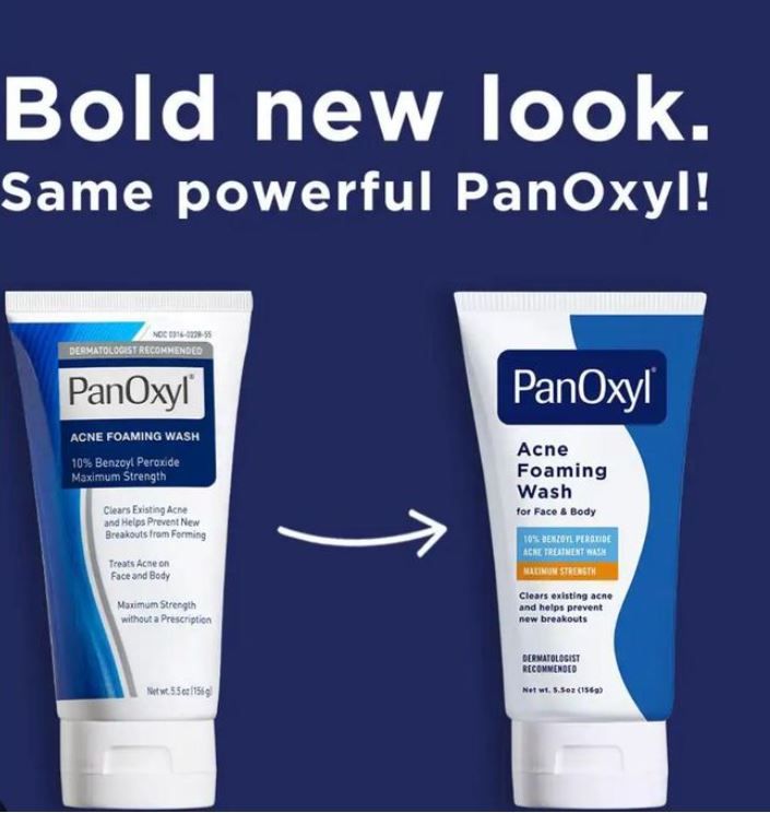 PanOxyl Acne Foaming Wash 10% Benzoyl Peroxide – Maximum Strength Acne Treatment Wash for Face & Body | Deep Pore Cleanser for Acne-Prone Skin | 5.5 oz