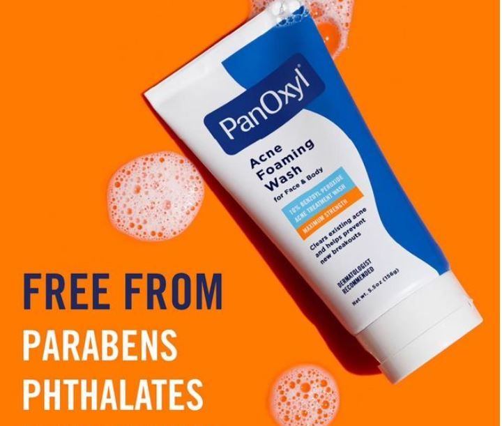 PanOxyl Acne Foaming Wash 10% Benzoyl Peroxide – Maximum Strength Acne Treatment Wash for Face & Body | Deep Pore Cleanser for Acne-Prone Skin | 5.5 oz