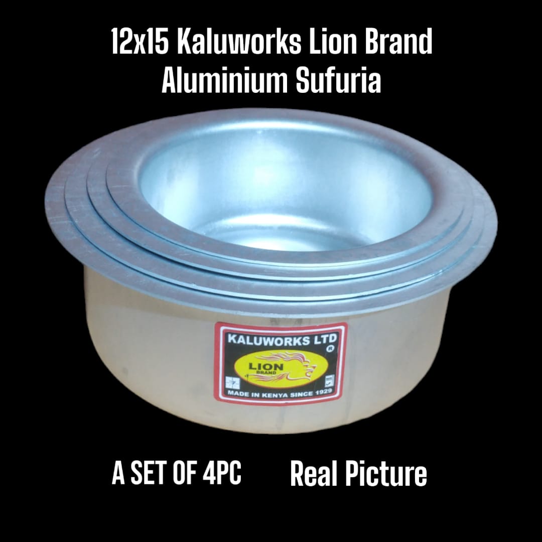Set of 4pcs Kaluworks Lion Brand Aluminium kitchen cooking Sufurias