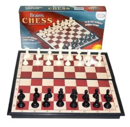 Chess Brains Magnetic Chess Set with Folding Chess Board Educational Toys for Kids and Adults Board Game