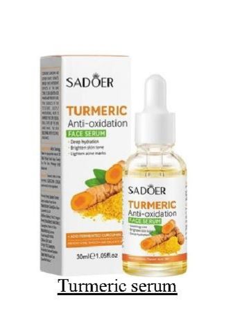 Sadoer Turmeric Serum for Smoothening and Cleanses Skin Face Wash Face Serum, enhance Oily Skin  for Face and Body Personal care facial essence