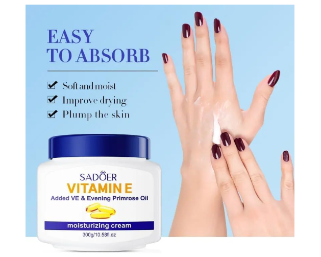 Sadoer Evening Primrose & Vitamin E Face Cream | Deep Nourishing Night Treatment for Youthful, Glowing Skin