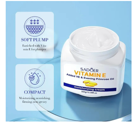 Sadoer Evening Primrose & Vitamin E Face Cream | Deep Nourishing Night Treatment for Youthful, Glowing Skin