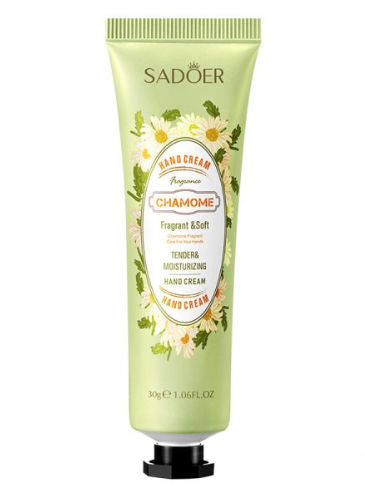 SADOER Chamomile/Chamome Hand Cream – Soothing Relief for Sensitive & Stressed Hands. Calming Care for Overworked Hands