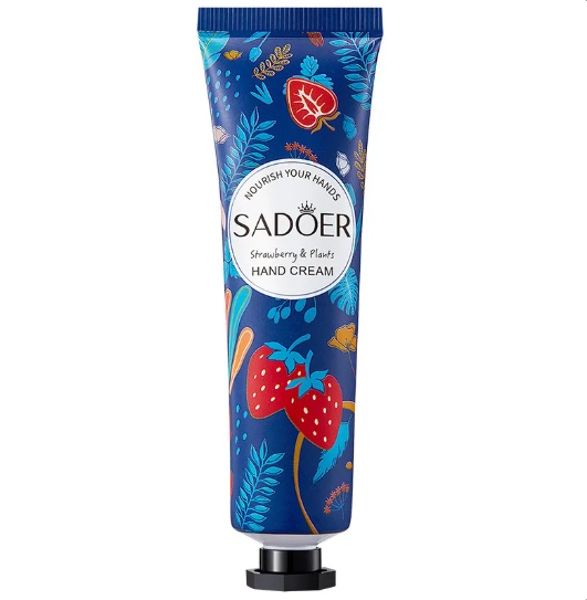 SADOER Strawberry & Plant Extract Hand Cream – Sweet Hydration for Silky Soft Youthful Hands.A Berry-Licious Treat for Your Skin!