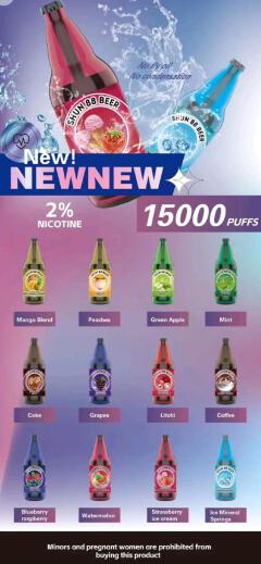 15000 Puffs Vape Electronic Vape New Arrival Fashion Vape E-Cigarette Recharge Fashion Good Quality Vape,Good design and Easy to charge,Fashion Vape 15000 Puffs Good Price Fashion Style Fruit flavor