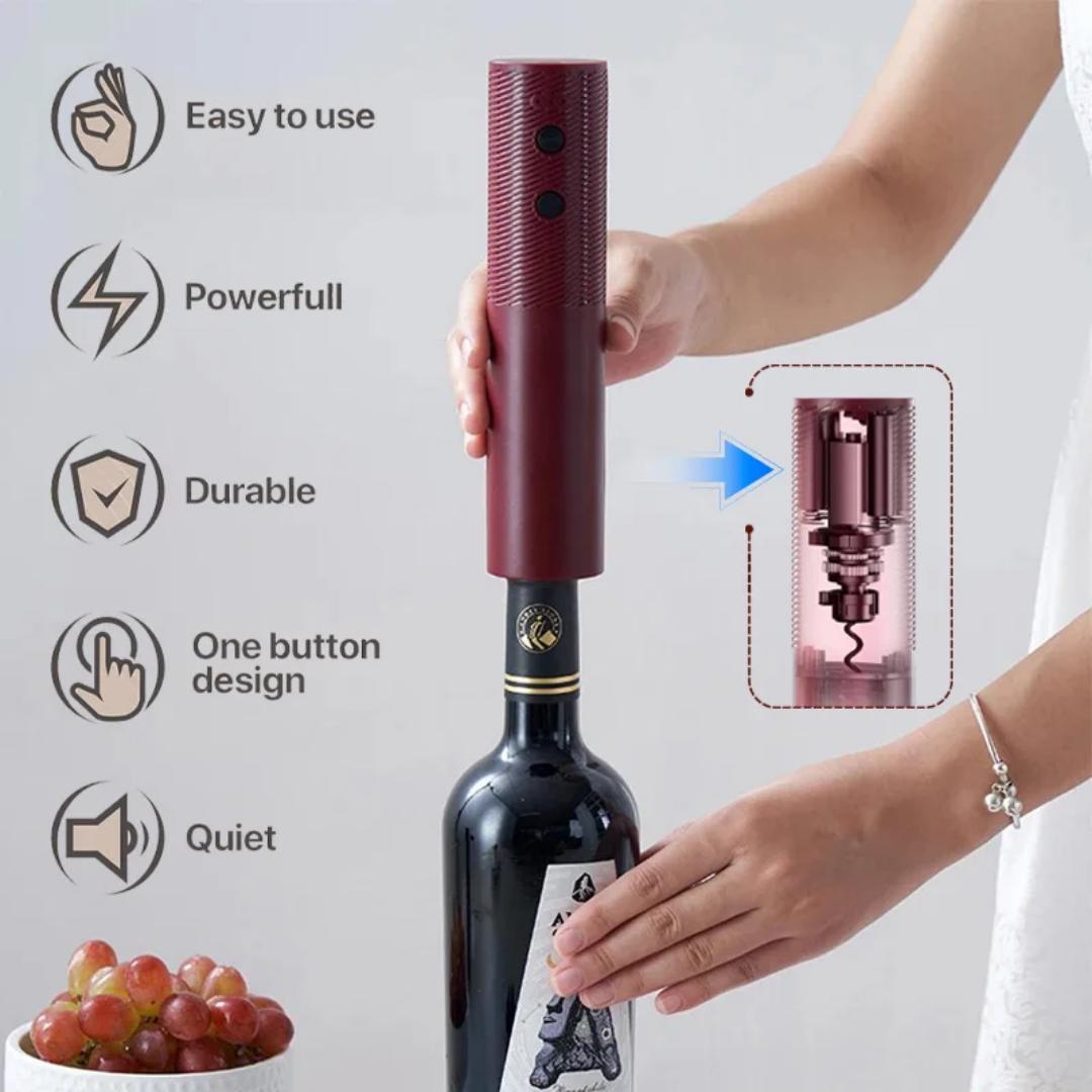 Rechargeable Electric Wine Bottle Opener Automatic Red Wine Corkscrew Rechargeable Wine Opener One-click Button Wine Tools Kitchen Products
