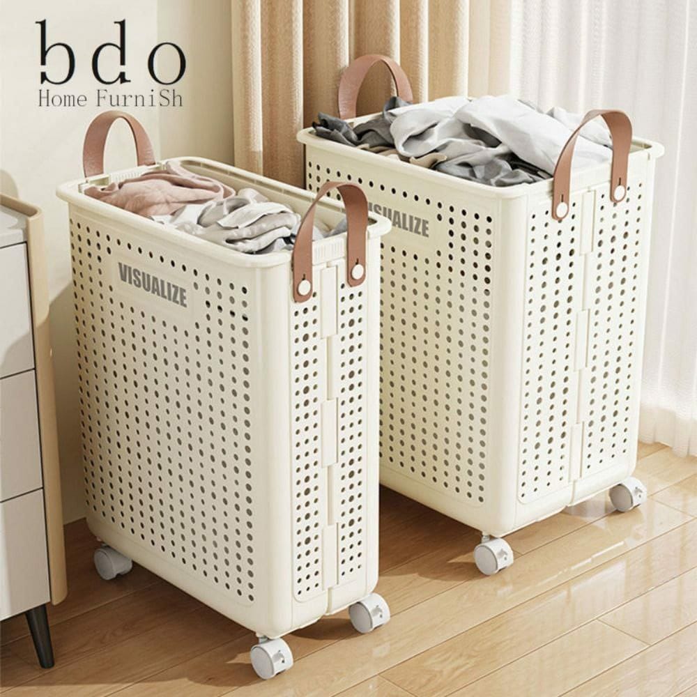 Foldable Multipurpose Laundry Basket With Wheels Hamper Basket With Wheels Large Folding Dirty Clothes Basket Multifunction Organizer For Dirty Clothes