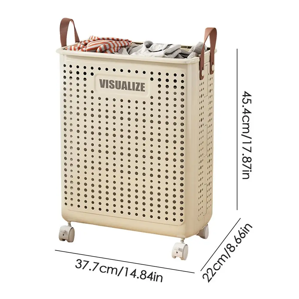 Foldable Multipurpose Laundry Basket With Wheels Hamper Basket With Wheels Large Folding Dirty Clothes Basket Multifunction Organizer For Dirty Clothes