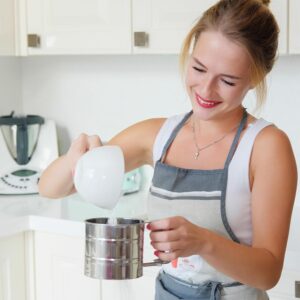 Premium Stainless Steel Flour Sieve with Comfort Handle  Fine Mesh Sifter for Baking, Confectionery Sugar Dusting & Straining