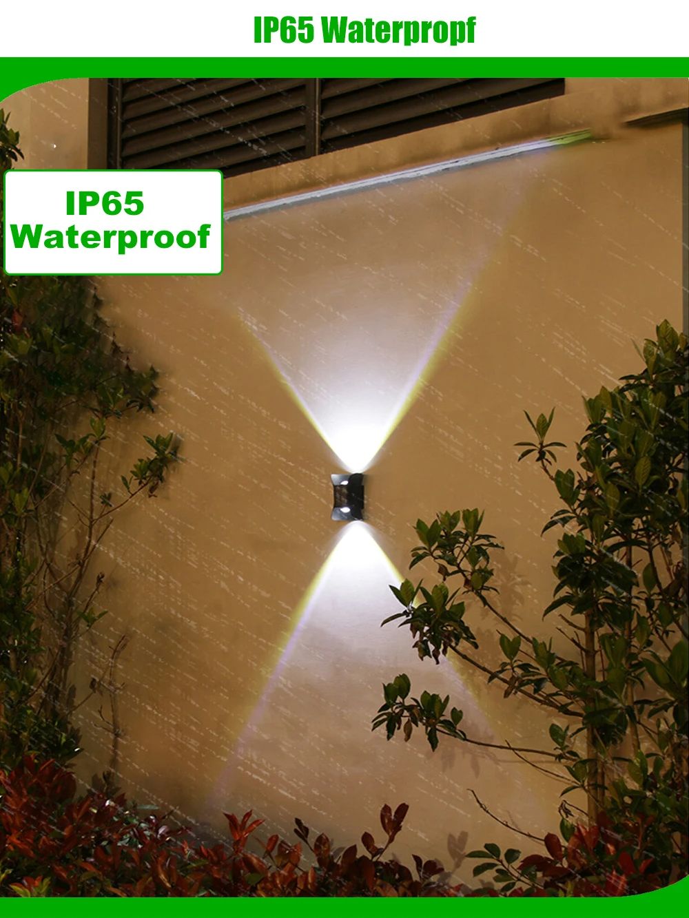 2 Pieces Set Up and Down Wall Light Outdoor Solar Energy Powered LED Lights ABS Exterior CCT Switchable Solar Lamp IP65 Outside Wall lamp