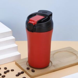 350ML Coffee Travel Mug With Straw Thermos Bottle for Hot Drink Stainless Steel Cup Thermal Insulated Vacuum Flask Leakproof Drinkware