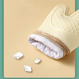 1 Pair Oven Silicone Gloves Anti-scald Gloves Cute Oven Mitt Heat Resistant Gloves Microwave Oven Baking Tools Kitchen