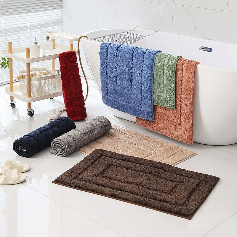 Double Frame Velveteen Bathroom Mat Floor Mat Indoor Non Slip Door Mat Dirt Trap Absorbs Water Comfortable Bathroom Mats