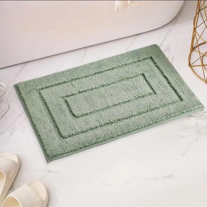 Double Frame Velveteen Bathroom Mat Floor Mat Indoor Non Slip Door Mat Dirt Trap Absorbs Water Comfortable Bathroom Mats
