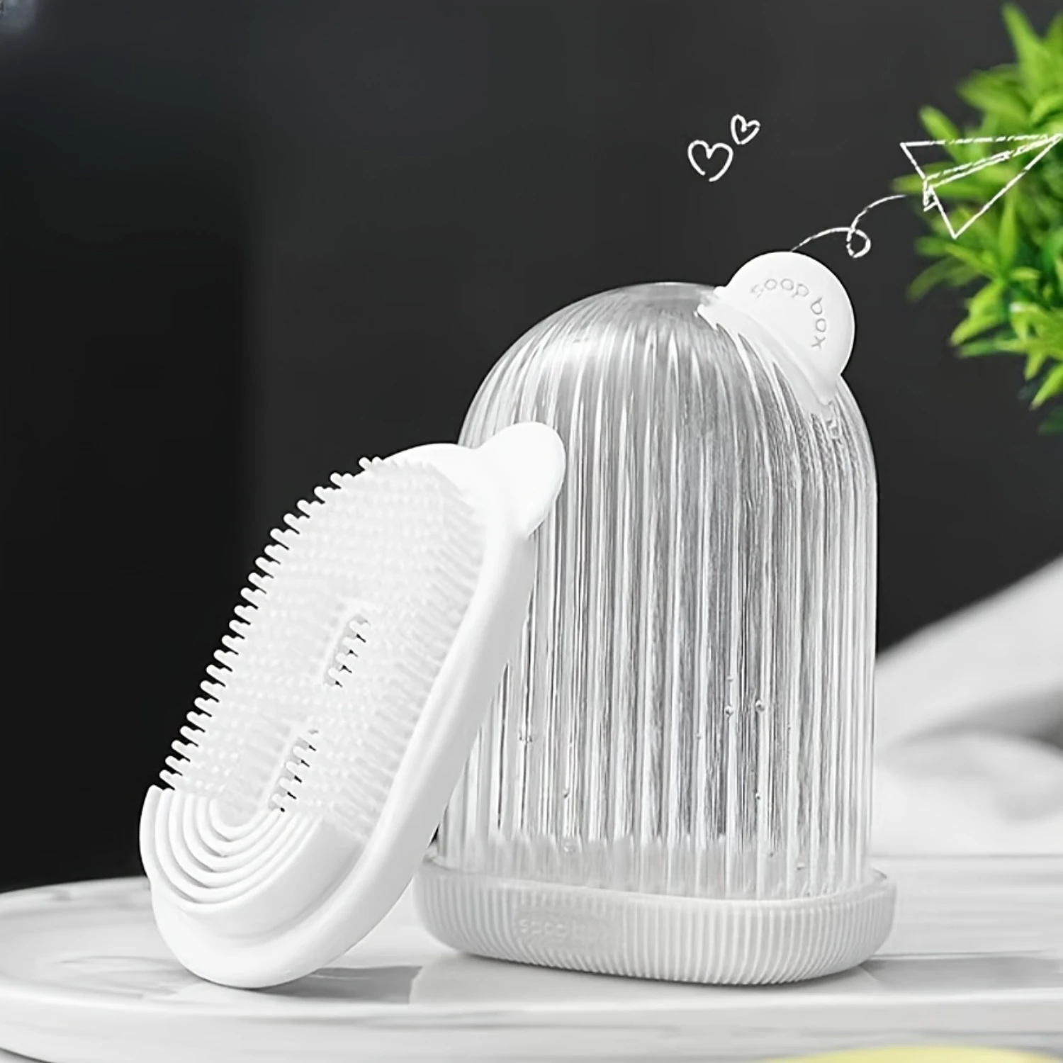 Travel Soap Box Creative Sealed Portable Small Size Bathroom Storage Rack with Brush PE Material Home Goods Travel Soap Box